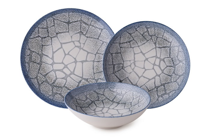 Hermia Set de Cena de Porcelana de 24 Piezas GBSATN24KY4R13261 Apto para Lavavajillas y Microondas Elegante y Duradero
